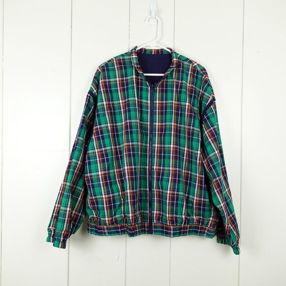 Pendleton Knockabout Reversible Full Zip Jacket Tartan Print Mens SZ XL Blue - Picture 1 of 15